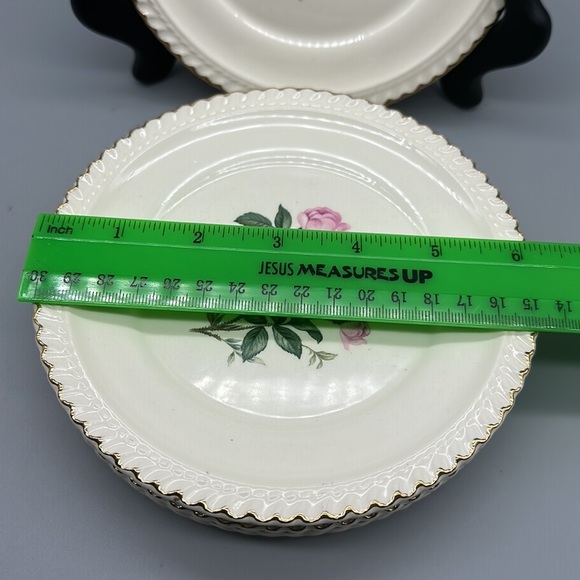 Floral Patterned Cream Plates - Picture 7 of 7